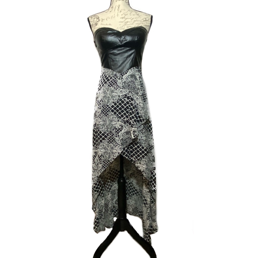 Do & Be High-low Maxi Dress with Faux Leather top Size S
